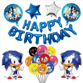 Sonic The Hedgehog Birthday Party Supplies Decorations,Include 12Pcs Sonic/ The/ Hedgehog Hanging Swirl Decorations and 12pc Sonic/ The/ Hedgehog Character Cards